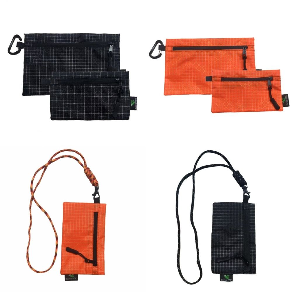 Outdoor Adventure Wear - ポータブル軽量屋外収納バッグ防水 ‌ 耐摩耗性キーカードウォレット ロープジッパー付き アウトドアオーガナイザー アドベンチャー