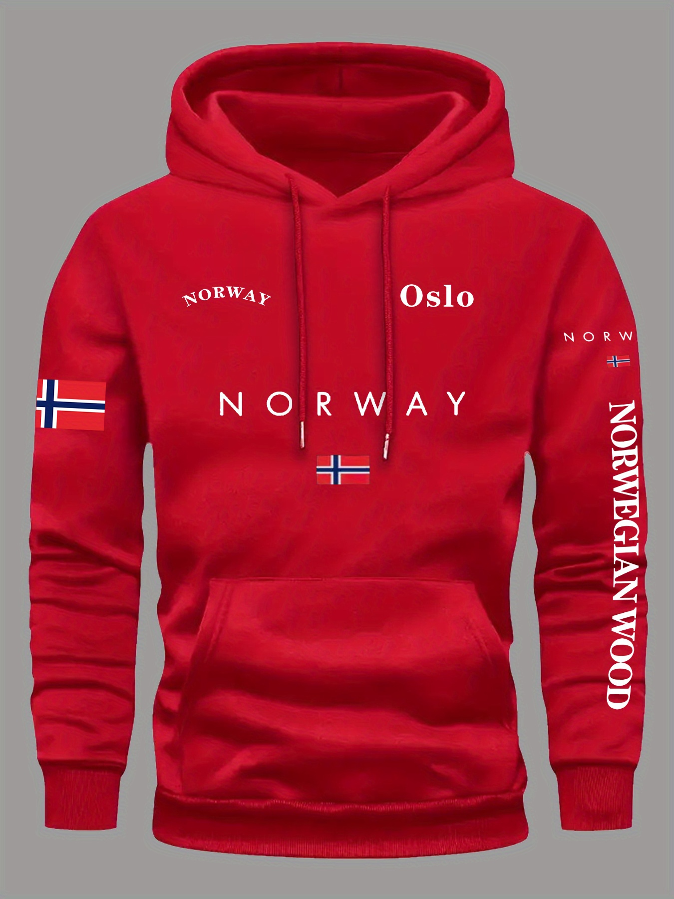 Outdoor Adventure Outfit - ノルウェー国旗パーカー男性女性アウトドアスポーツストリートアドベンチャーフィットネスランニングストリートカジュアル秋冬スウェットシャツトップ衣類