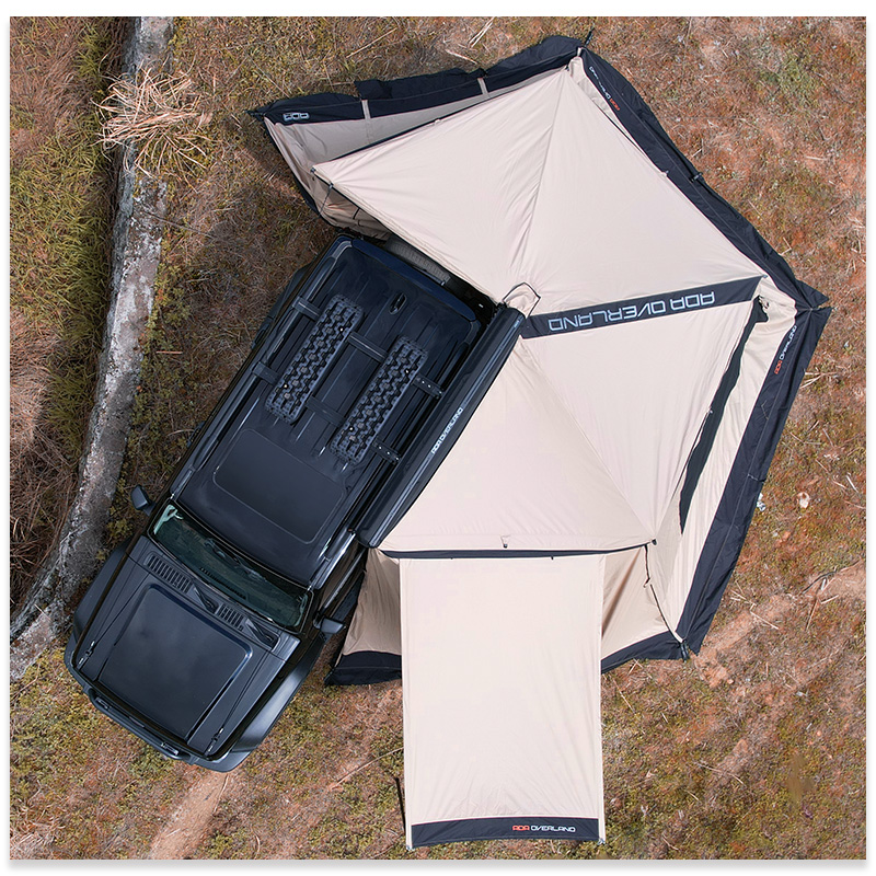 Outdoor Adventure Degree - オーバーランド270度EVAハードシェル防水ルーフサイドオーニング、車両やアウトドアアドベンチャーに最適