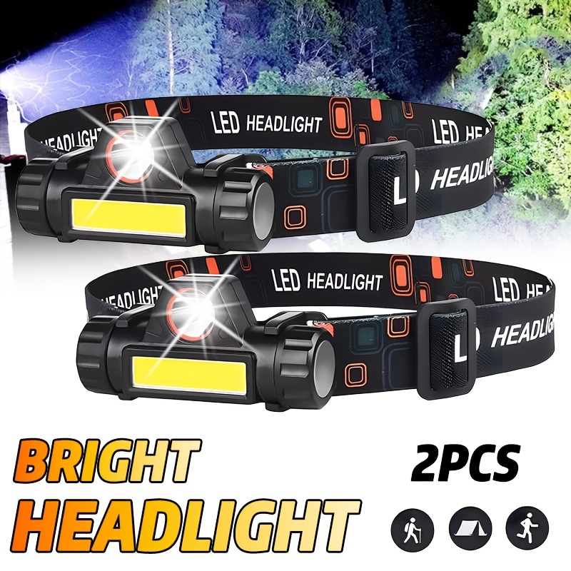 Headlamp Waterproof Rechargeable - 充電式 COB LED USB ヘッドランプ強力な磁気強力なヘッドライト超高輝度防水ヘッドトーチ屋外釣り用