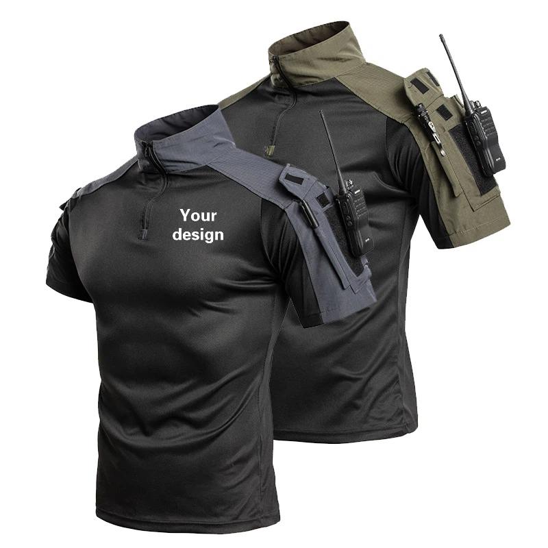 Outdoor Adventure Wear - アウトドアタクティカル速乾Tシャツトレーニングスーツ半袖メンズ耐摩耗性ハンティングアドベンチャーハイキングカジュアルトップ