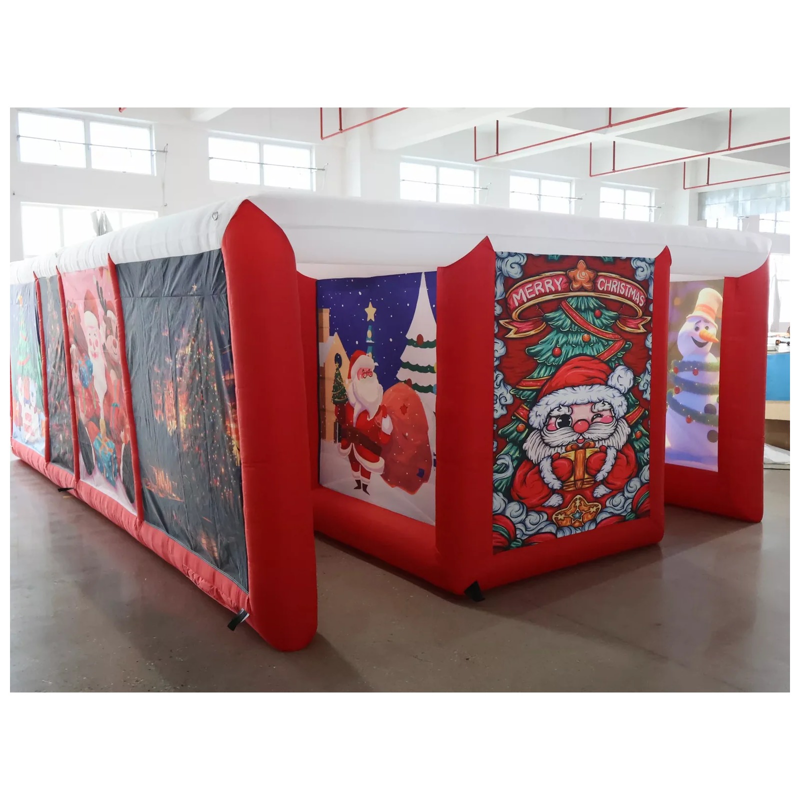 Outdoor Adventure Rentals - 屋外用赤色カバー付きインフレータブル迷路 4×6m 13×20フィート 送風機付き 商用レンタル パーティーチャレンジ