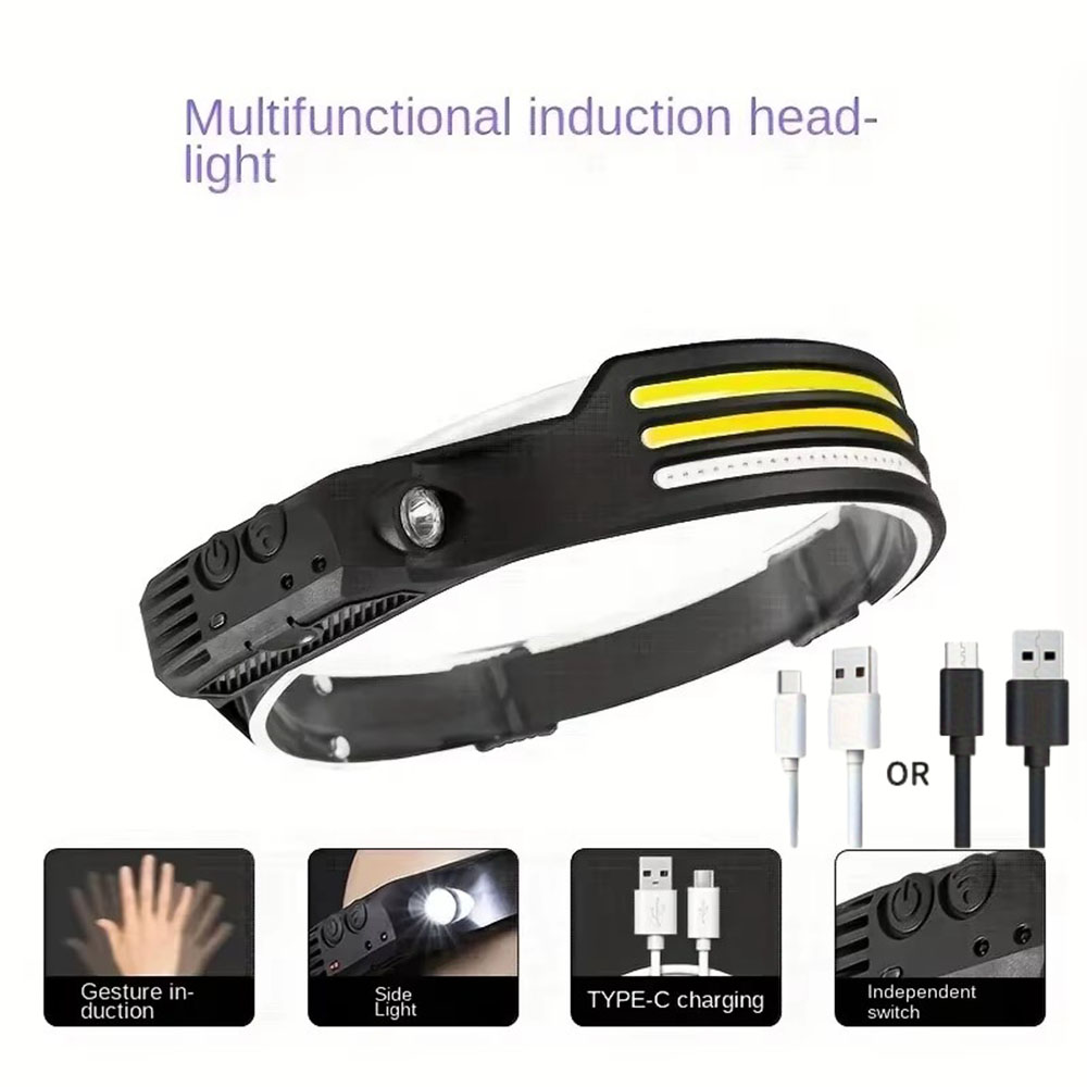 超高輝度モーションセンサー LED ヘッドランプ充電式ヘッド - Headlamp Waterproof Rechargeable のレビューと価格