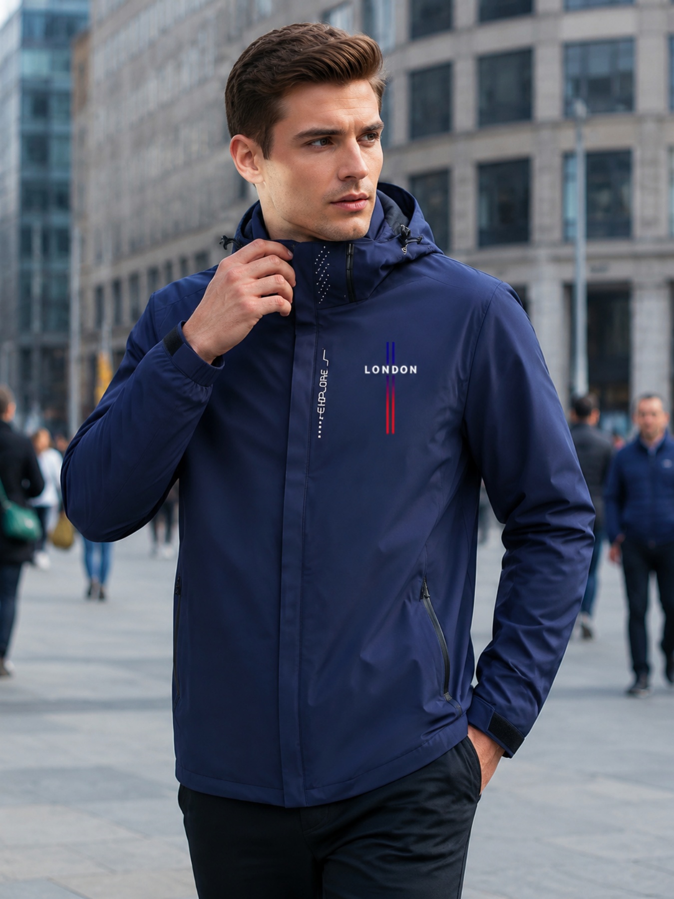春のアウトドアジッパージャケット - ロンドンプリント -  - Outdoor Adventure Outfit のレビューと価格