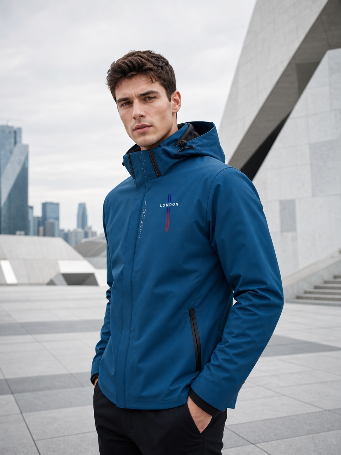 春のアウトドアジッパージャケット - ロンドンプリント -  - Outdoor Adventure Outfit のレビューと価格
