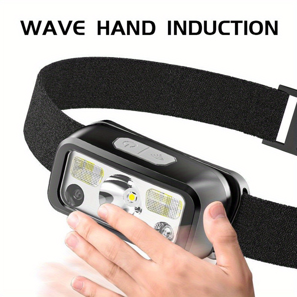 強力な COB LED センサーヘッドランプ USB 充電式 - Headlamp Waterproof Rechargeable のレビューと価格