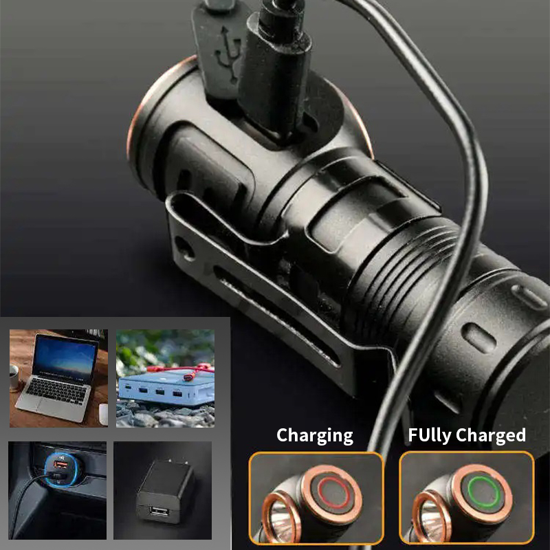 カスタマイズ可能なUSB充電式キャンプ用ヘッドトーチライト、 - Headlamp Waterproof Rechargeable のレビューと価格