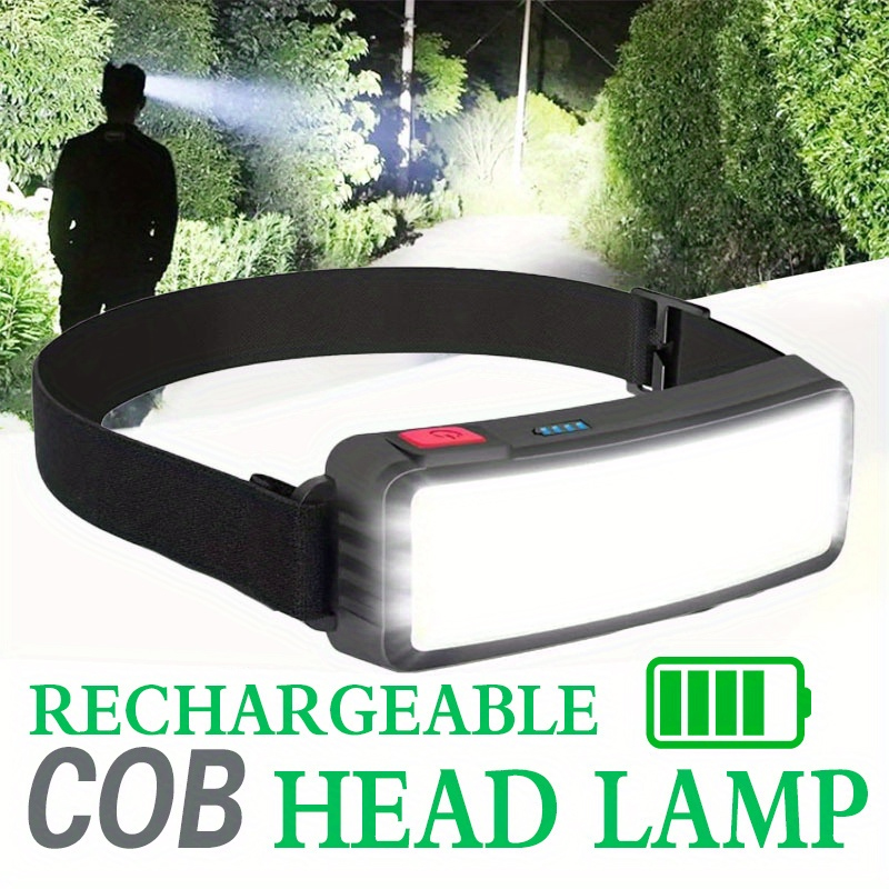 強力な COB LED ヘッドランプ Type-c 充電式ヘ - Headlamp Waterproof Rechargeable のレビューと価格