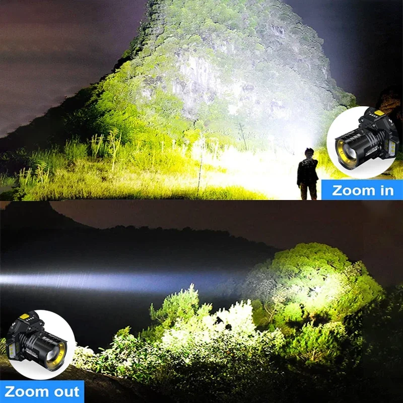 充電式強力LEDヘッドランプ、伸縮式ズームセンサーヘッドライ - Headlamp Waterproof Rechargeable のレビューと価格
