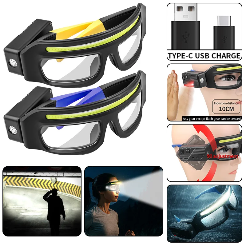 LED ヘッドランプ COB ヘッドライト ワークライト ダ - Headlamp Waterproof Rechargeable のレビューと価格