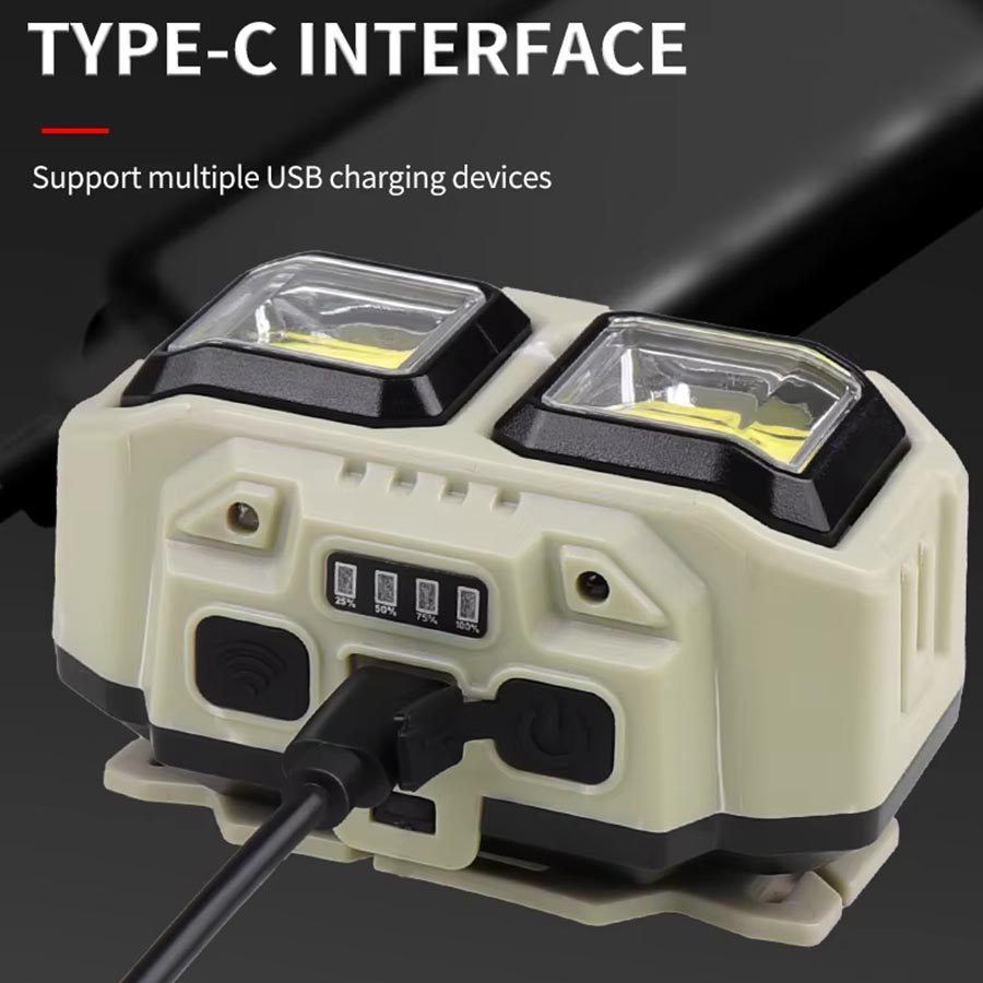 COB LED ヘッドランプ充電式ヘッドライト、屋外キャンプ - Headlamp Waterproof Rechargeable のレビューと価格